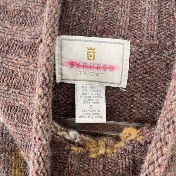 Vintage Express Tricot Wool Blend Pullover Sweater Tunic Length Women Size S - Picture 9 of 11